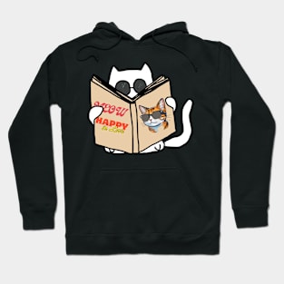 Cats love reading, bookworms Hoodie